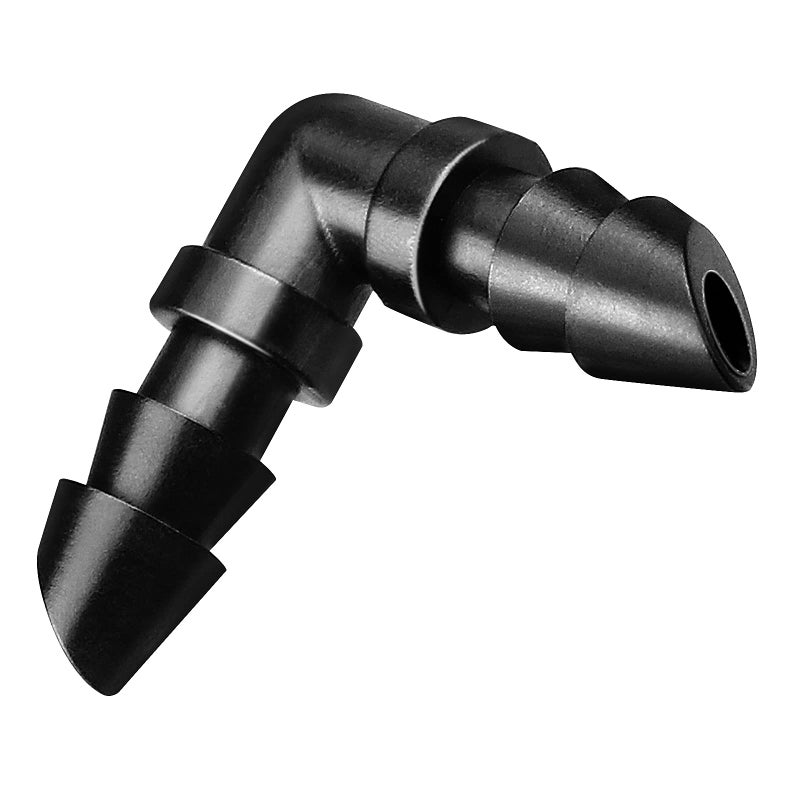 JAYEE 50 Pack Drip Irrigation 1/4' Barbed Elbow Fittings, Barbed Connectors Fits Universal 1/4 Inch Tubing, Irrigation Elbow for Sprinkler System - Image 4